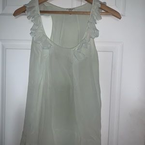 Adorable mint green 100% silk blouse